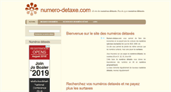 Desktop Screenshot of numero-detaxe.com