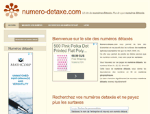 Tablet Screenshot of numero-detaxe.com